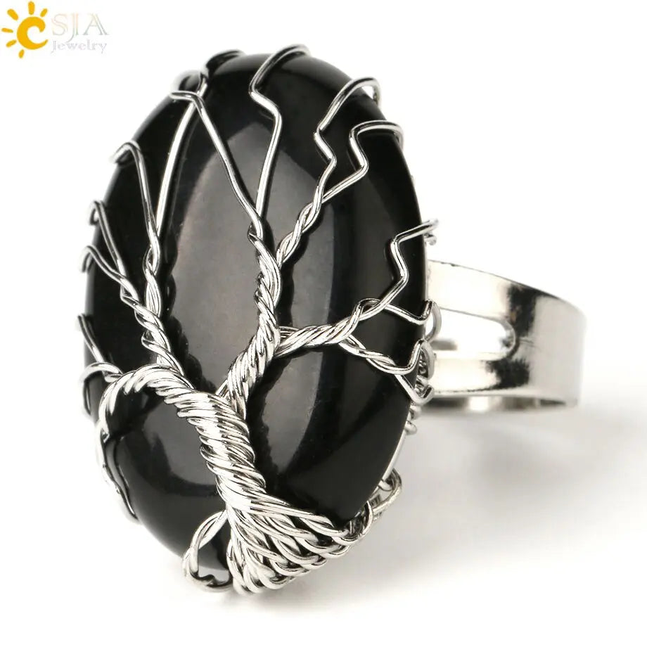 Tree of Life Ring Tiger Eye Tiger-Universe