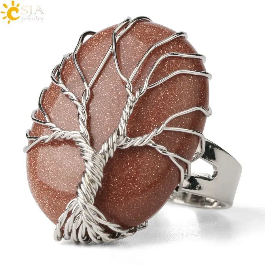 Tree of Life Ring Tiger Eye Tiger-Universe