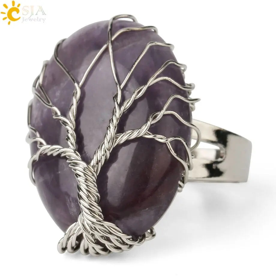 Tree of Life Ring Tiger Eye Tiger-Universe