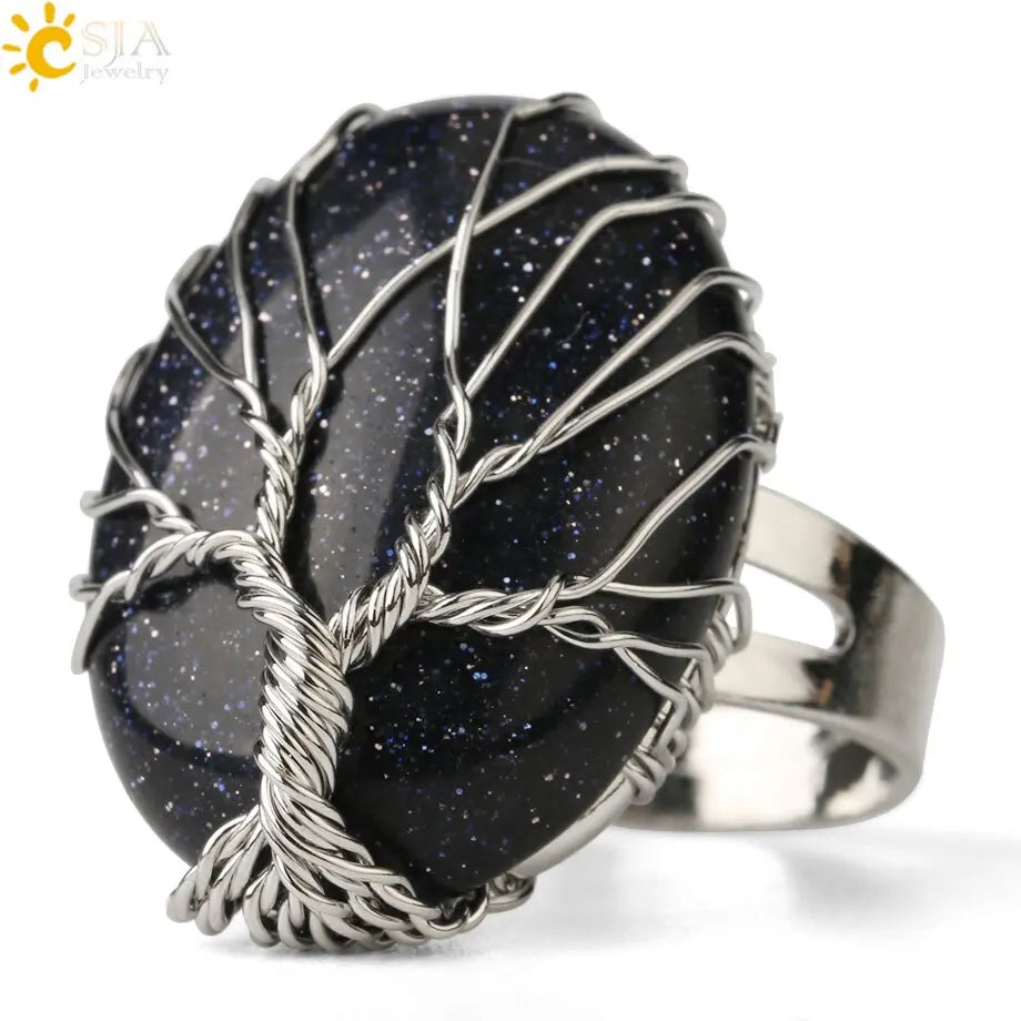 Tree of Life Ring Tiger Eye Tiger-Universe