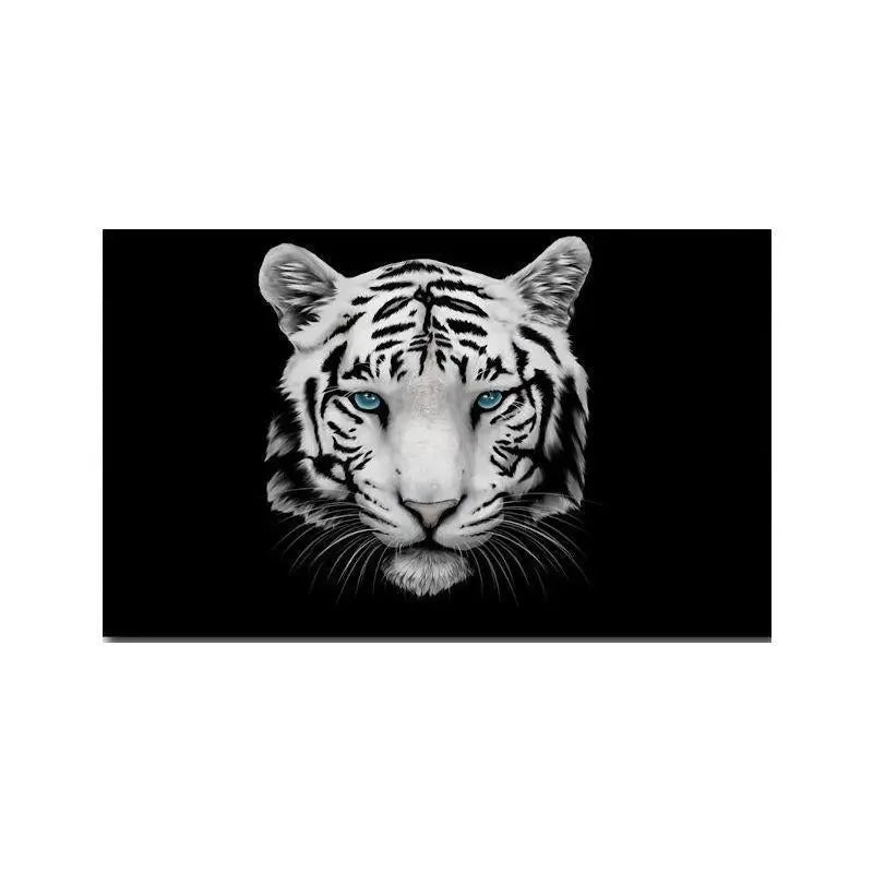 WHITE TIGER HEAD CANVA PAINTING Tiger-Universe