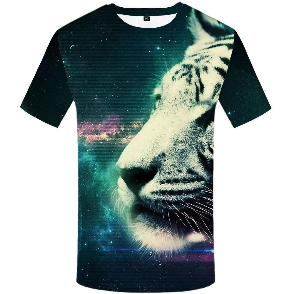 Men's and Women's Nt-Shirts, 3D Printed Animal Tiger T-Shirts, Short  Sleeves, Funny Design, Casual Tops, T-Shirts, Men's, Shirts -  Canada
