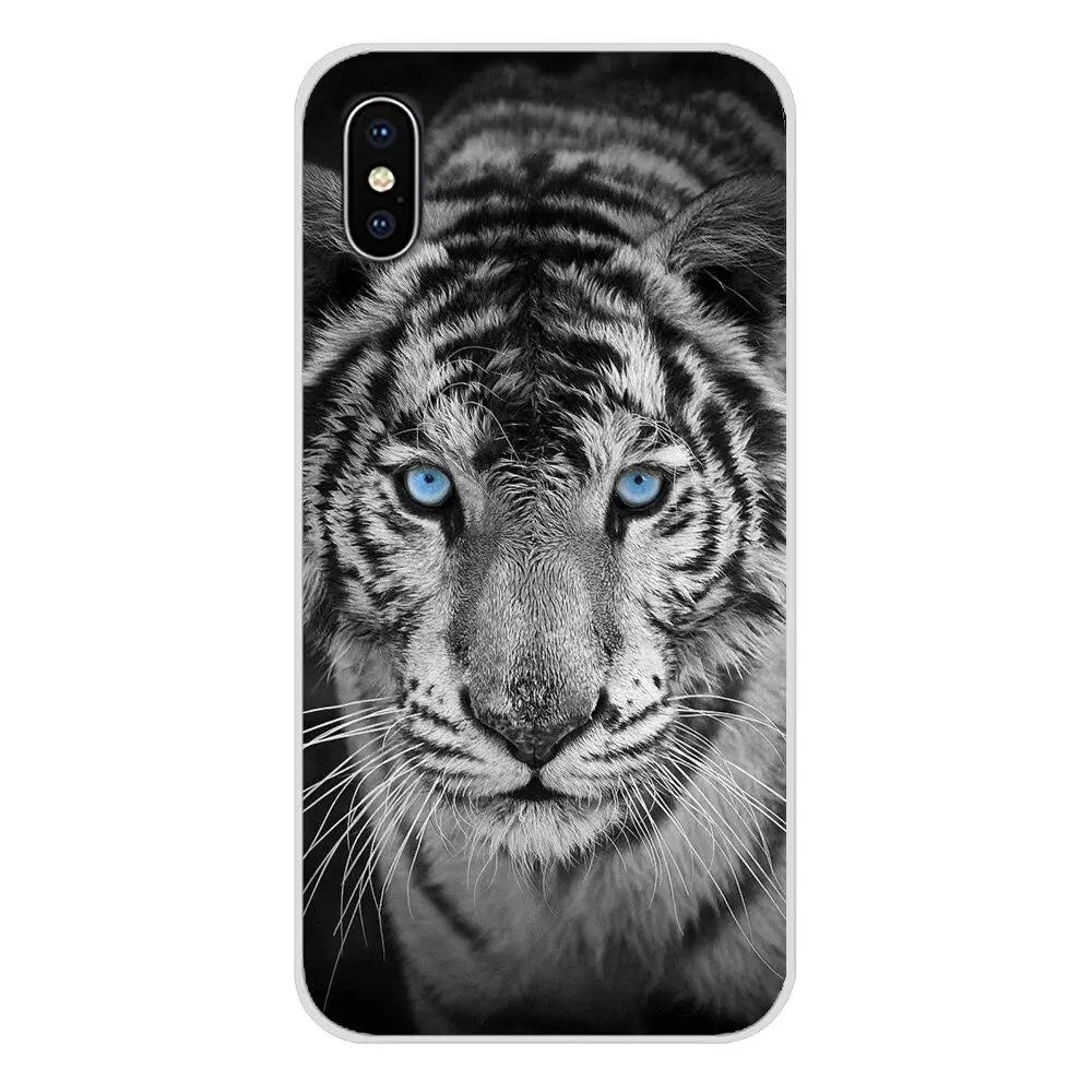 tiger phone case White Tiger Pone Case with Blue Eyes