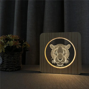 WHITE TIGER TOUCH LAMP WITH LED Tiger-Universe