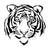 WHITE TIGER WALL ART STICKER Tiger-Universe