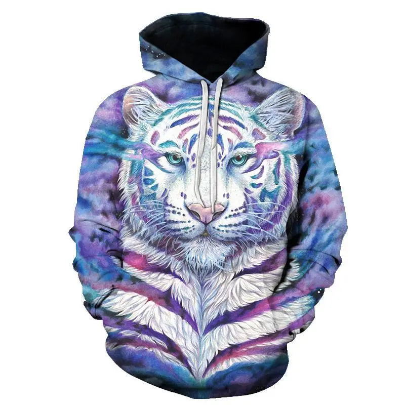 WHITE & PURPLE TIGER STRIPE HOODIE Tiger-Universe