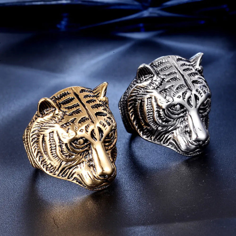 Men's Precision Cut Tiger Contemporary Ring | Gold Boutique | Gold Boutique