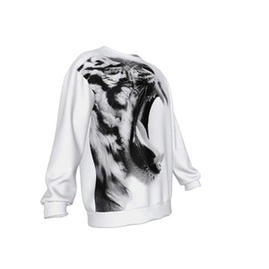 White Tiger Head Sweatshirt Tiger-Universe
