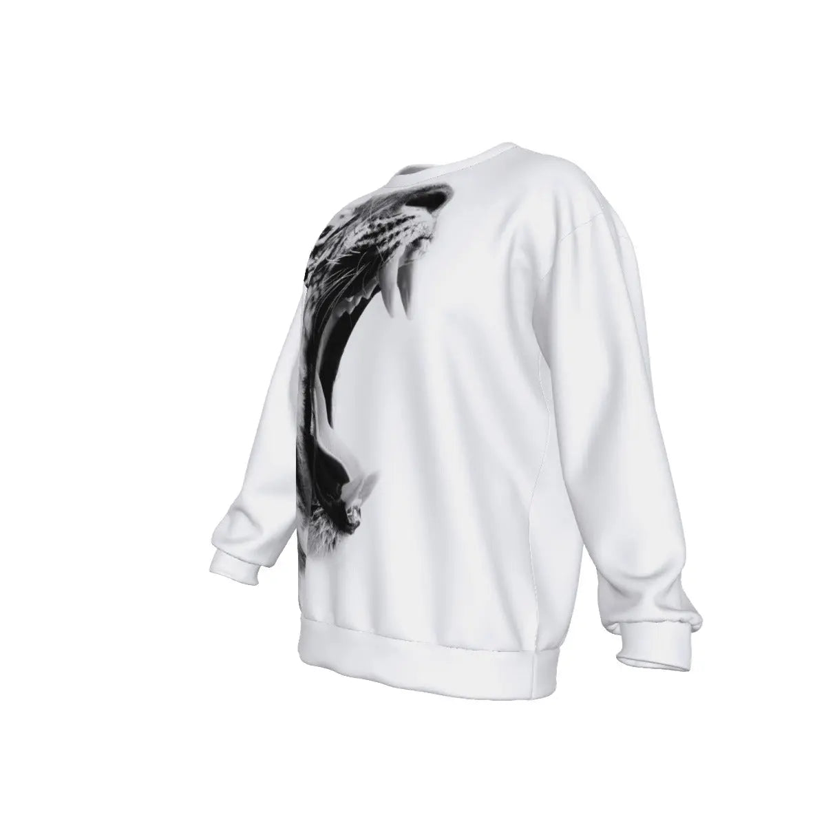 White Tiger Head Sweatshirt Tiger-Universe