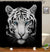 White Tiger Shower Curtain Tiger-Universe