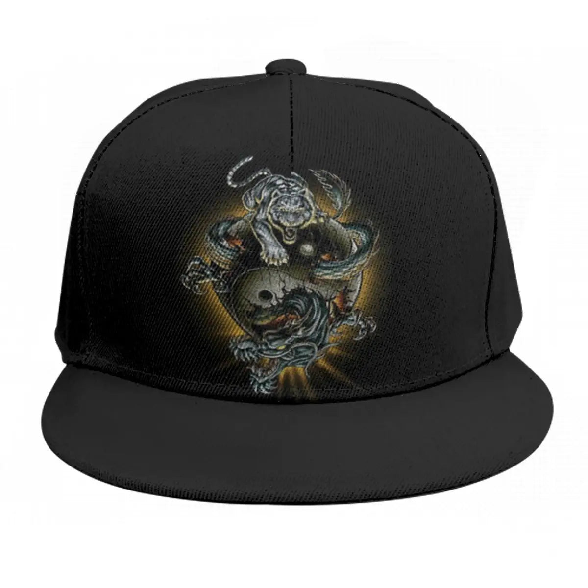 帽子 MISSION DISTRICT MD-Tiger cap (Black) Tiger Head Baseball Cap for Men Women Adjustable Closure