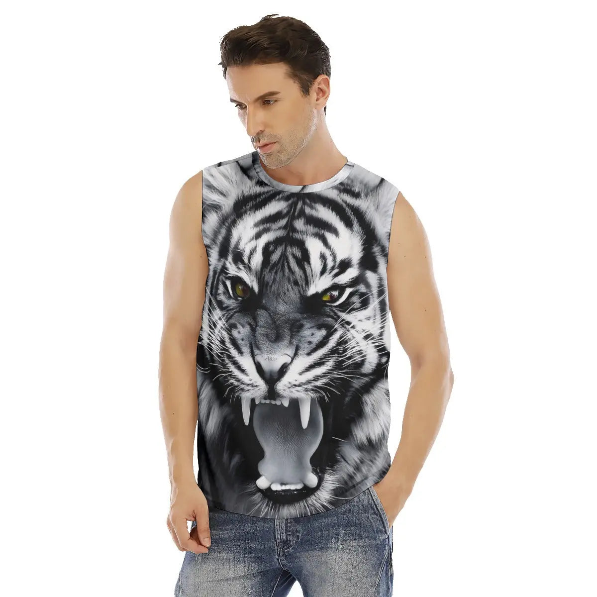 white tiger tank top Tiger-Universe