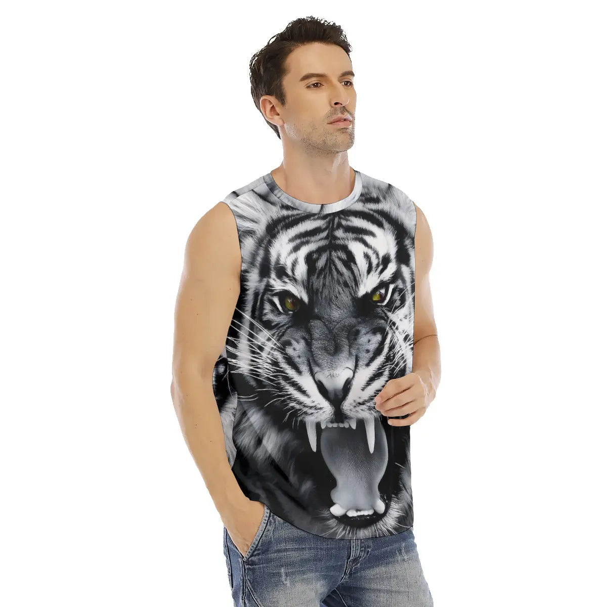 white tiger tank top Tiger-Universe